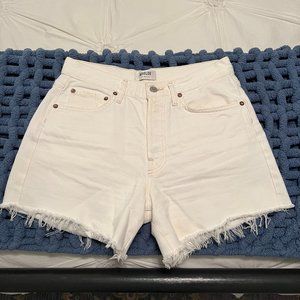 AGOLDE Women's White Denim Shorts - Size 26